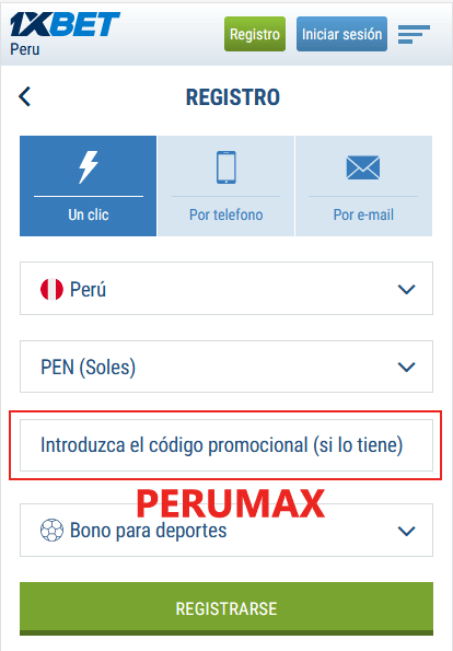 Codigo promocional 1xBet