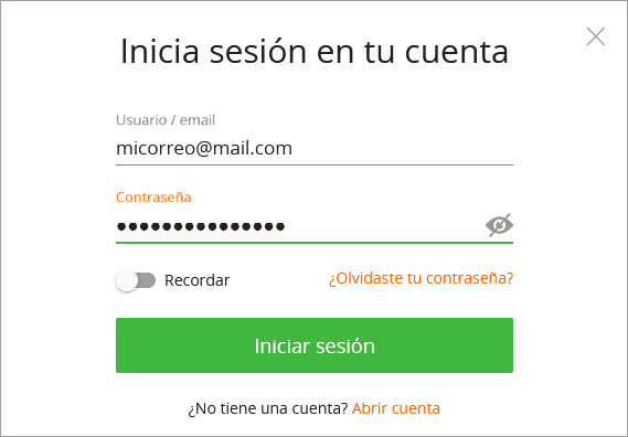Iniciar sesión en Betsson